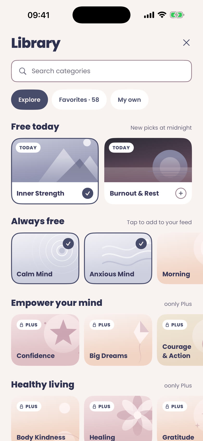 Affirmation topics in the library